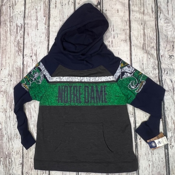 Notre Dame Fighting Irish Hoodie Pullover New Women's College Sweatshirt - Picture 1 of 7